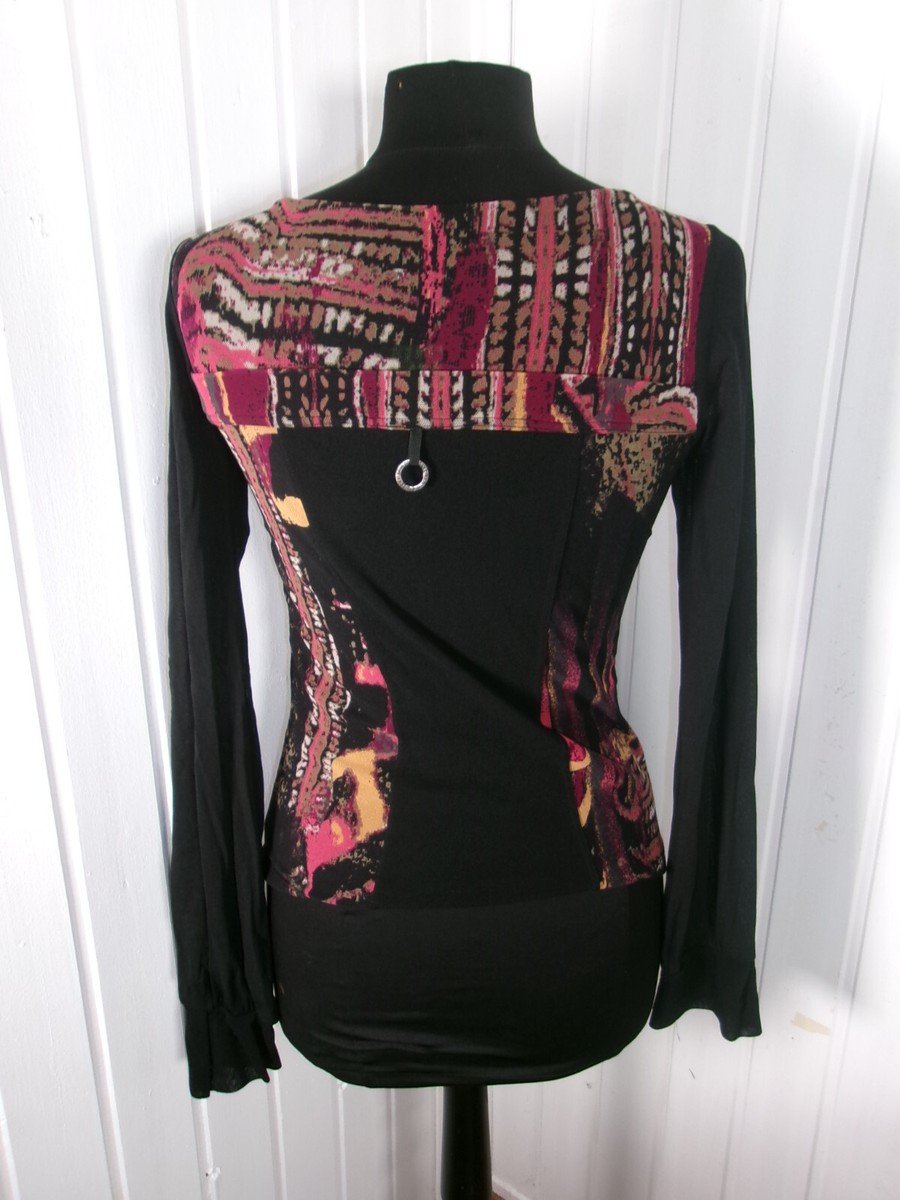Gilet Zip Save The Queen Acrylique Noir Imprimé - Taille XL - Made In Italy - Occasion Très Bon état