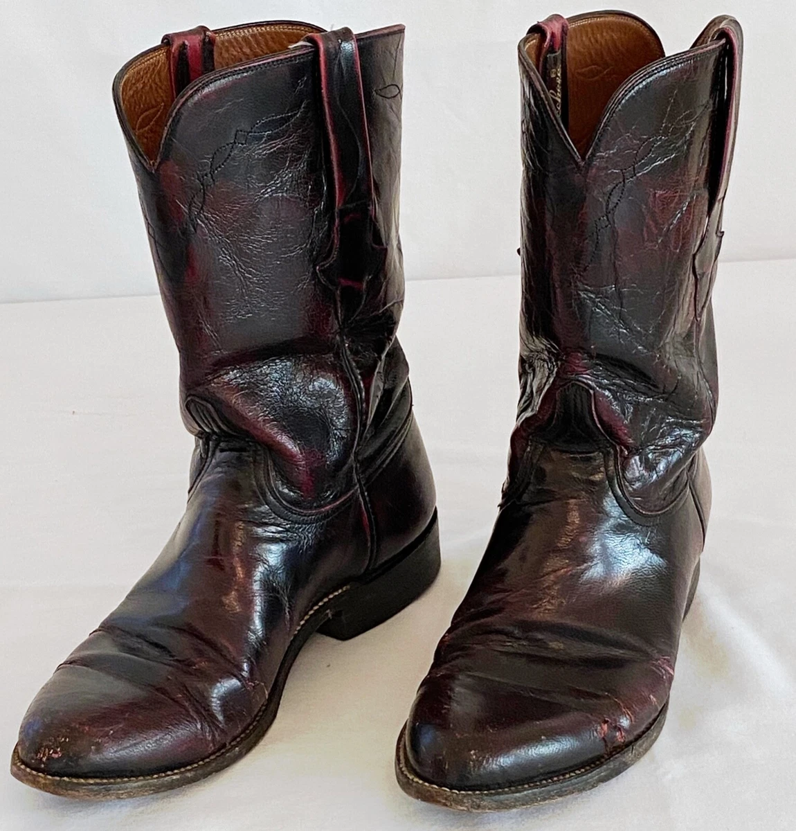 Mens black cherry cowboy clearance boots