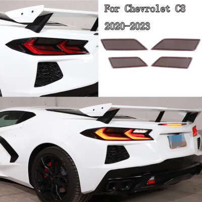 Smoked Black Tail Light Lamp Cover Guard Trim für Corvette C8 Z51 Z06 2020-2022
