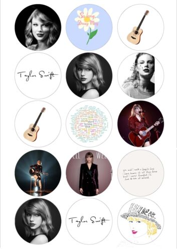 Edible Cake / Cupcake Toppers Taylor Swift - Highest Australian Quality - Picture 1 of 2
