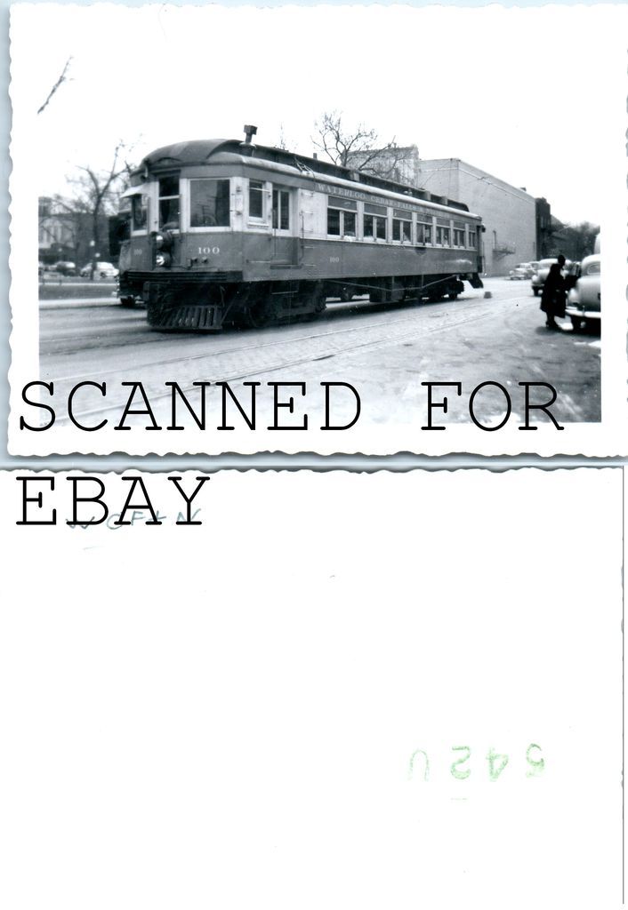 1940s Waterloo Cedar Falls & Northern Trolley 100 WCF&N VINTAGE