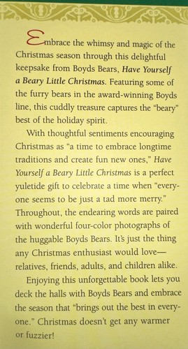 Boyds Collection HAVE YOURSELF A BEARY LITTLE CHRISTMAS HC, DJ Gift Book - Picture 4 of 10