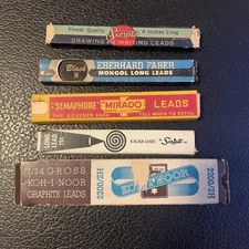 Assorted VTG Mechanical Pencil Leads Mirado, Scripto, Koh-I-Noor, Eberhard Faber