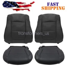 For 2011-2015 Ford Explorer Limited Driver Passenger Bottom Top Seat Cover Black