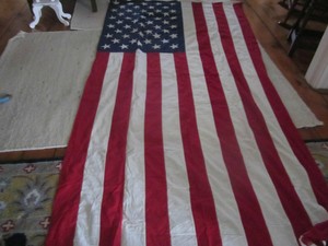 vintage american 50 star flag bunting valley forge size 52 by 113