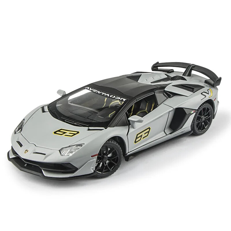 1:24 Lamborghini Aventador SVJ63 Alloy Racing Car Model Diecast