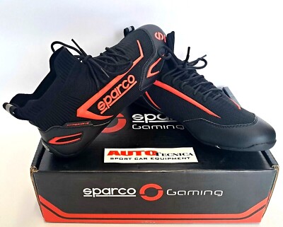 SPARCO GAMING SCHUHE MODELL HYPERDRIVE FARBE SCHWARZ ROT SIMULATOR NEU