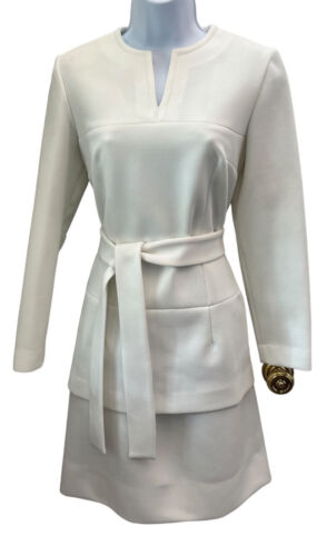 Vtg LILLIE RUBIN Suit 3 Piece DressWhite Stunning 