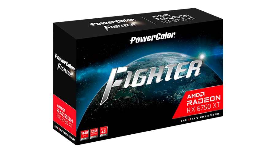 PowerColor Fighter AMD Radeon RX 6750 XT 12GB GDDR6 Graphics card - Image 2 of 4