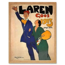 Exhibition Laren Gooi Netherlands Vintage Retro Advertising 12X16 Framed Print