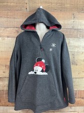 Vintage Mickey Unlimited Women s Fleece 1/4 Zip Hoodie Sweatshirt 18/20W Gray
