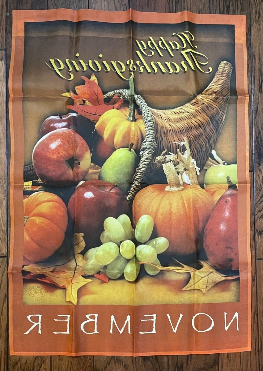 3x5 Smiling Turkey Pumpkin Holiday Banner Yard Flag 3x5 Foot - Foto 4