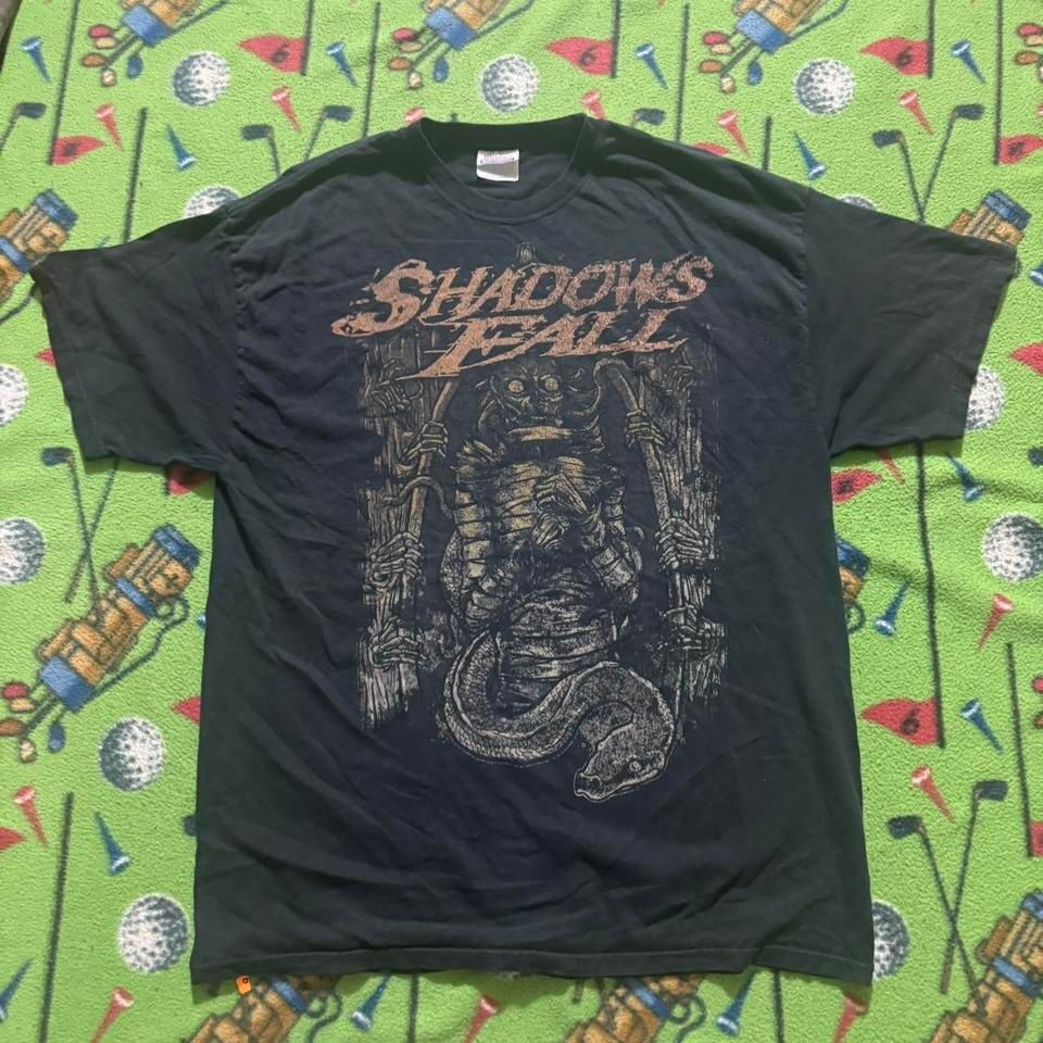 vintage y2k affliction style grunge shadows fall skate metal band shirt mens XL