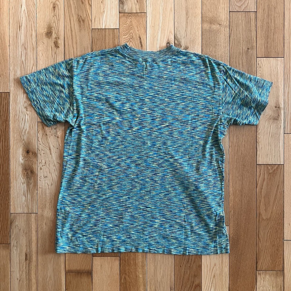Vintage Missoni Intimo Green Space Dye Short Sleeve Tshirt Size Medium