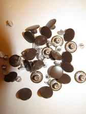 Men's Suspenders with No Sew Metal Buttons for Button on Leather Ears