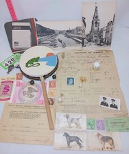 Vintage Curio Job Lot LG429 ephemera Collectables Etc History Bundle 