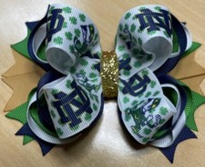 College Notre Dame Hair Bow