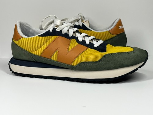 New Balance 237 Harvest Gold Madras Orange Sneakers Men's 9 D Comfort Trainers