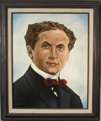  16 x 20 Houdini Oil Painting Portrait, Illusion, Magic
