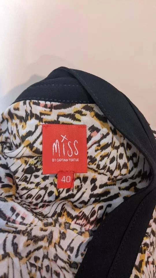 Miss Captain Taille 40 Blouse manches longues beige rose noir femme - Photo 4/4