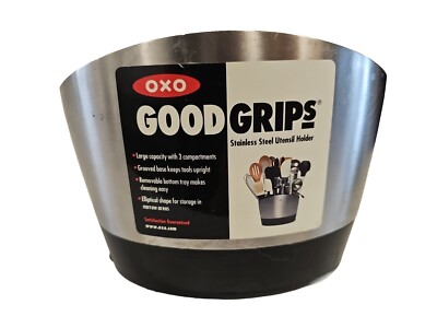 OXO Good Grips Stainless Steel Utensil Holder 8.4'' x 4.75'' x 6.25'' 
