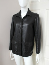 Loro Piana Dark Brown Deer Leather Jacket Blazer Cashmere Lining It38 Uk8 $4000