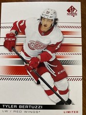 19-20 UD SP Authentic Hockey Red Limited 8 Tyler Bertuzzi