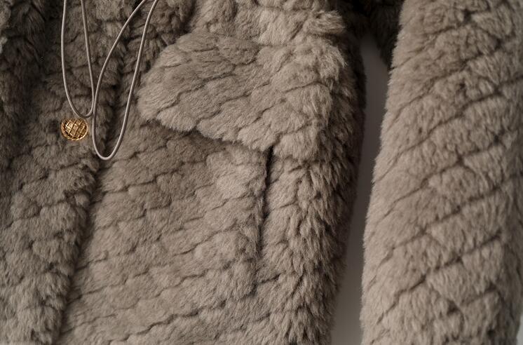 Women Wool Coat Fur Collar Women Loose Long Woolen Coats Winter Coat Woolen Overcoat Wool Jackets