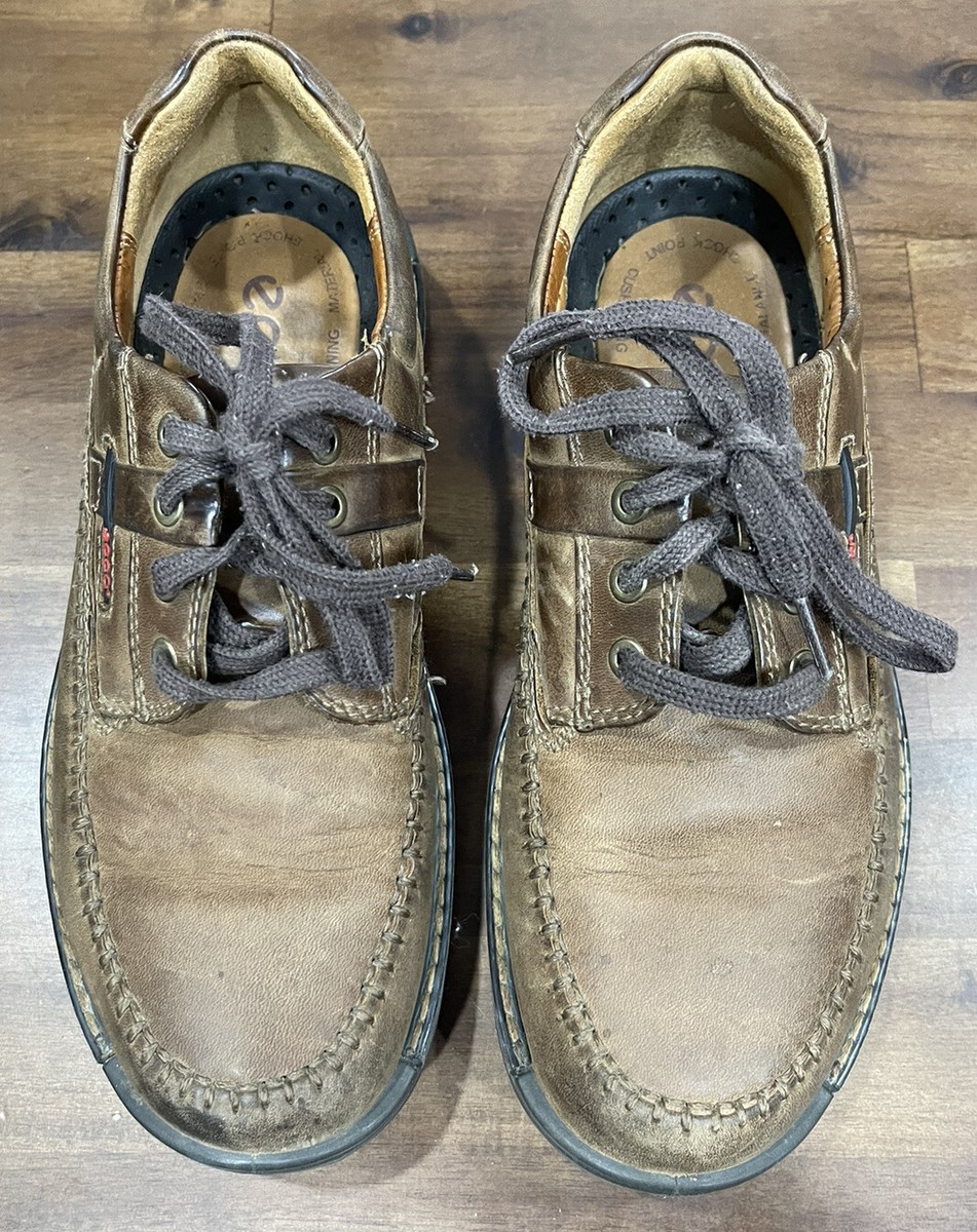 ECCO Mens Seawalker Dark Brown Leather Lace Up Oxford Shoes Size 42 Ecco | Shoes | Ecco Mens Seawalker Casual Brown Leather  main image 3