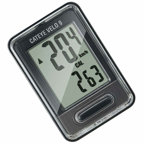 Cateye Velo 9 Wired Cycling/Bike Computer/Speedometer/Distance/Timer In Black - Picture 6 of 7