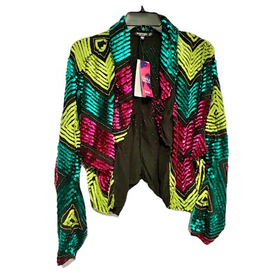 Oversized Blazer Nasty Gal Sequin Coat Nasty Gal Jacket Multicolor