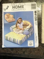 McCalls Pattern 4120 KID'S CHAISE LOUNGE New Uncut