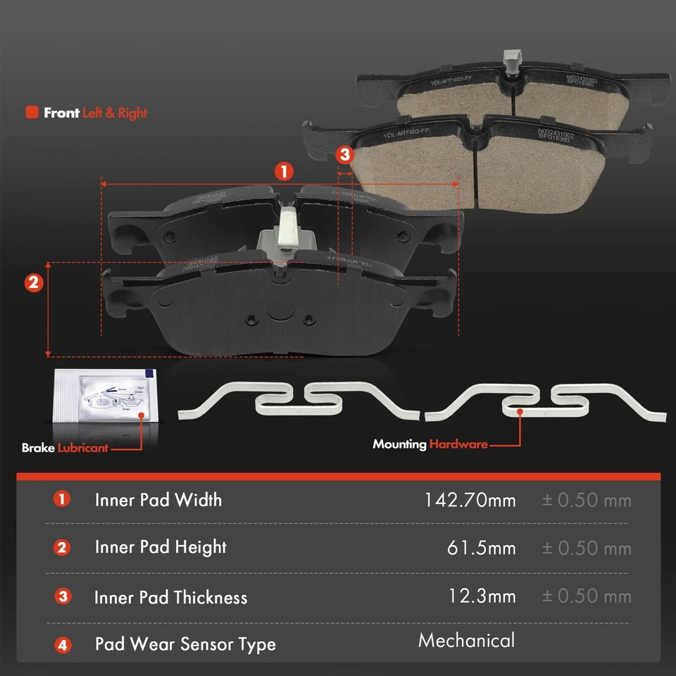 Передний дисковый тормоз ротор и керамическая тормозная колодка для Land Rover Discovery Sport Jaguar - Изображение 3 из 4
