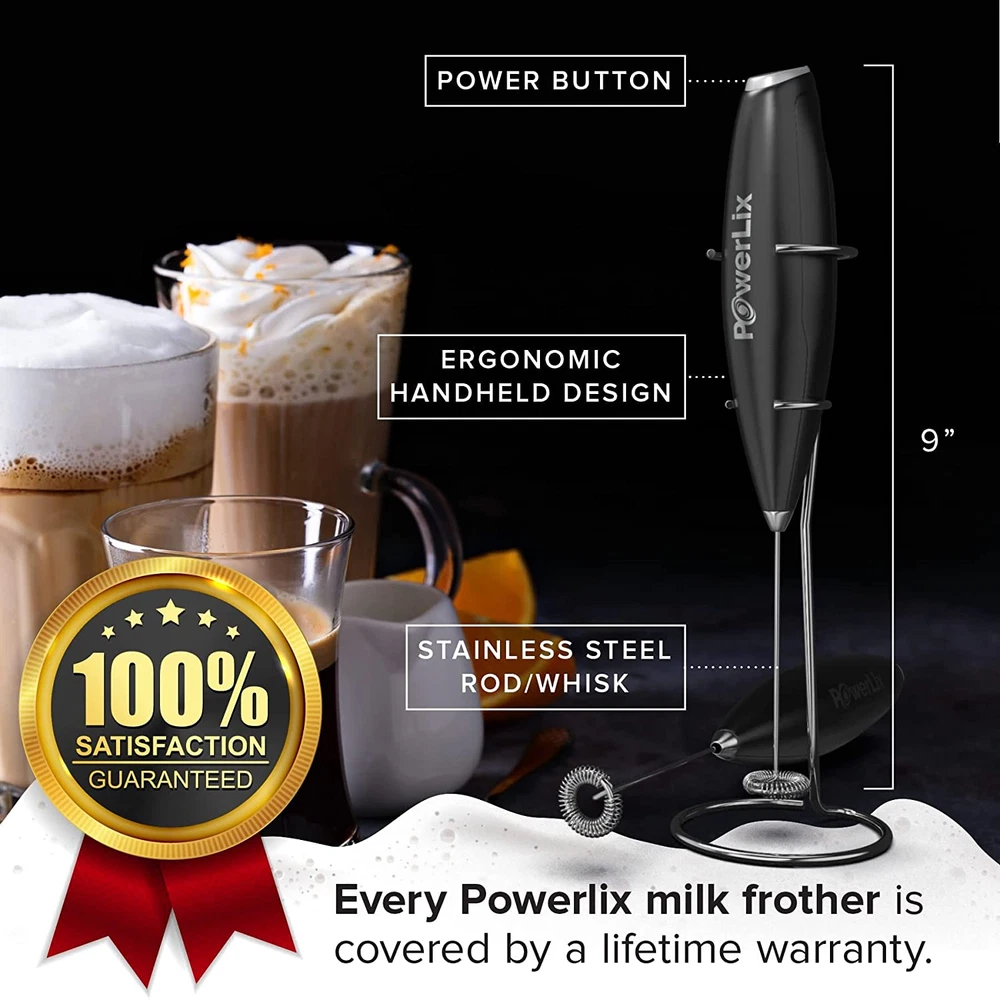 Milk Frother Handheld Battery Operated Electric Whisk Beater Foam Maker for Coff