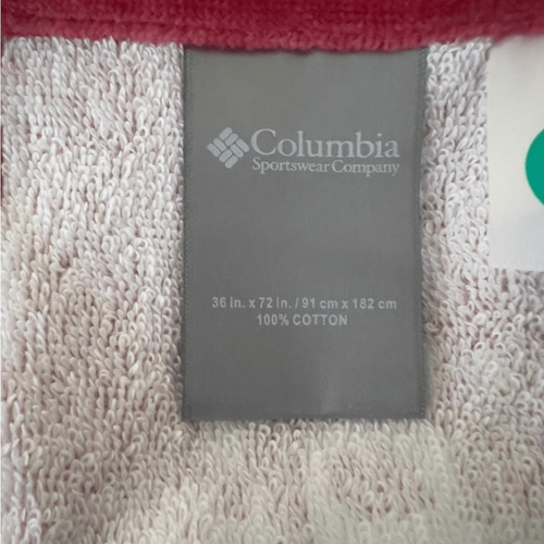 Columbia Performance Fishing Gear Triangle Logo Beach Towel- Red - Picture 6 of 6