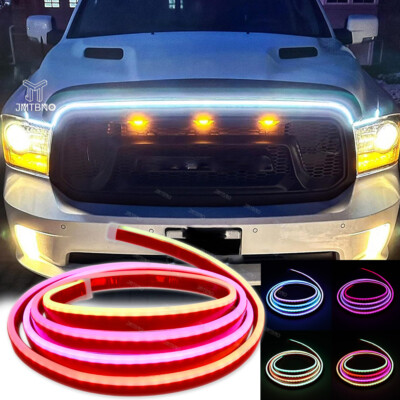 Scan Start Up Dynamic Car RGB LED Hood Light Strip Turn Signal 71'' For RAM 1500