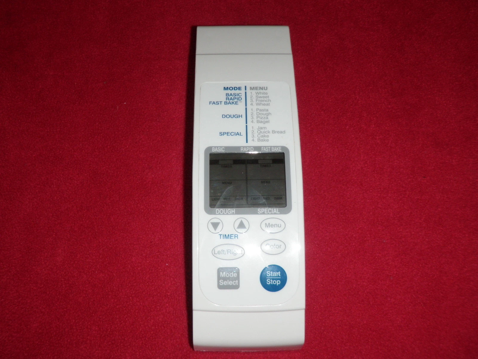 Breadman Bread Machine Control Panel Model TR2828 (BMPF)