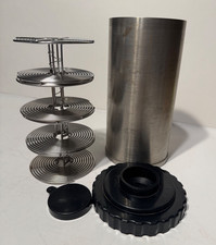 Vintage Stainless Steel/Plastic Developing Tank with 4 Film Reels Japan