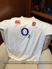 CANTERBURY ENGLAND (2015/16) Official 02 Rose Pro Rugby White Jersey Size 2XL
