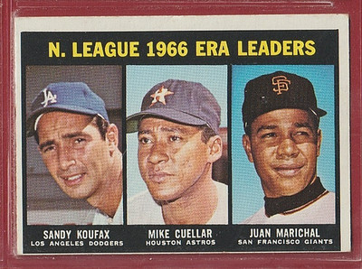 1967 Topps #234 NL ERA Leaders - Sandy Koufax - Set Break - 760   