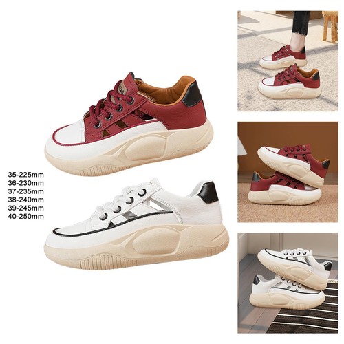 Damen Sneaker Mit Plateau-Sohle – Weiß, Bequem, 4,5 Cm Absatz, Atmungsaktives Mesh, Für Sport & Alltag