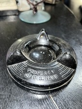 Swivodex Inkwell Base Property US Navy Amethyst Glass Zephyr American Corp USA 