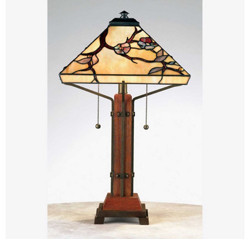 Quoizel TF6898M Grove Park Tiffany 23-1/2" 2-Light Table Lamp in Multi Finish - Picture 2 of 2