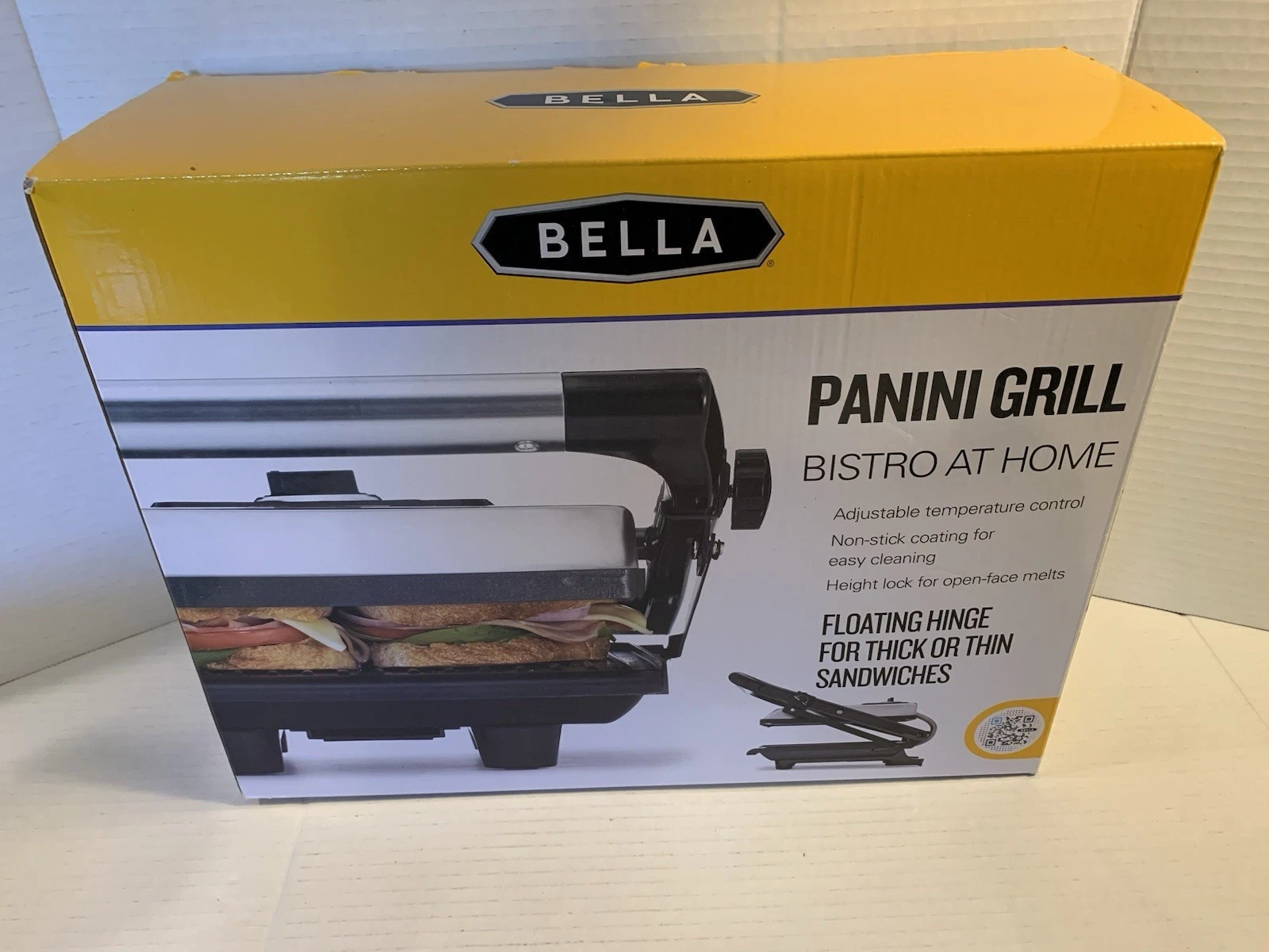 Bella Non-Stick Panini Grill Brushed Stainless Steel--Sensio 13267—OpenBox(New)
Opens in a new windo