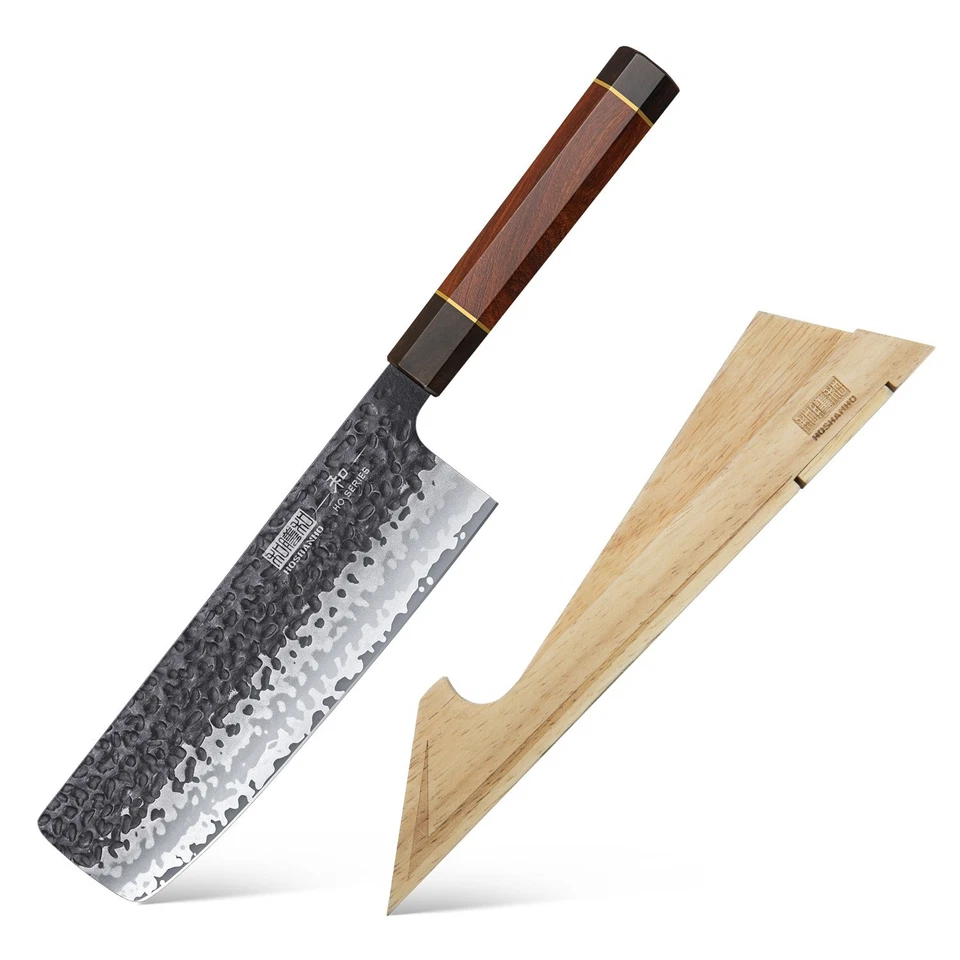 HOSHANHO 7 Inch Nakiri Knife Japanese VG10 Hand Forged Asian Chopping Chef Knife