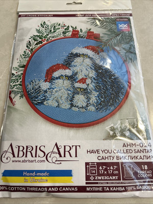 ABRIS ART Kreuzstich-Set ''Hast du den Weihnachtsmann genannt?''