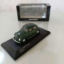 Minichamps VW 1200 Green 1951 1/43 Scale Diecast Model Car with Case