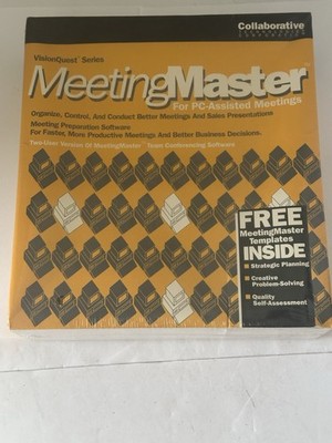 MeetingMaster For Pc-Assisted Meetings - Vintage Software 1993