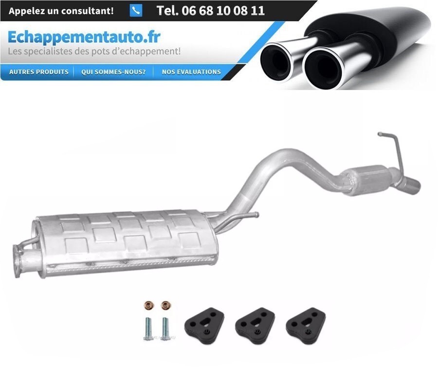 Silencieux arrière Mitsubishi L200 2.5 TD pot d'échappement pour modèles 1996 à 2007