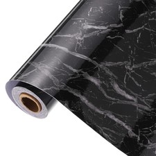 Carta Contatto Marmo 31,5" x 394" Marmo Nero Pelatura e Bastone